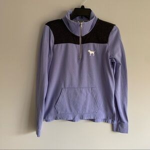 Women’s PINK Victoria’s Secret purple half zip pullover sweater size XS